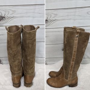 BCBGeneration Tan Suede/Leather Boots Sz 6